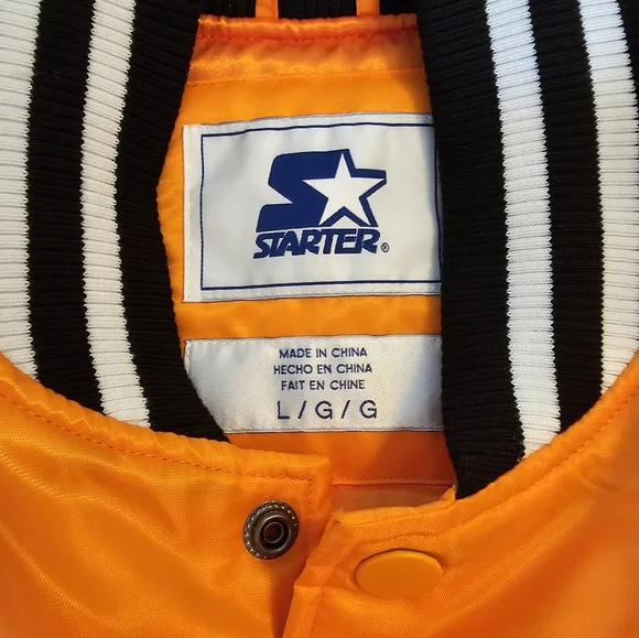 Starter Yankees cross Bronx fashion satin full-snap varsity jacket